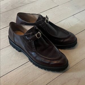 Women’s No.6 Brown Leather Loafer lug sole